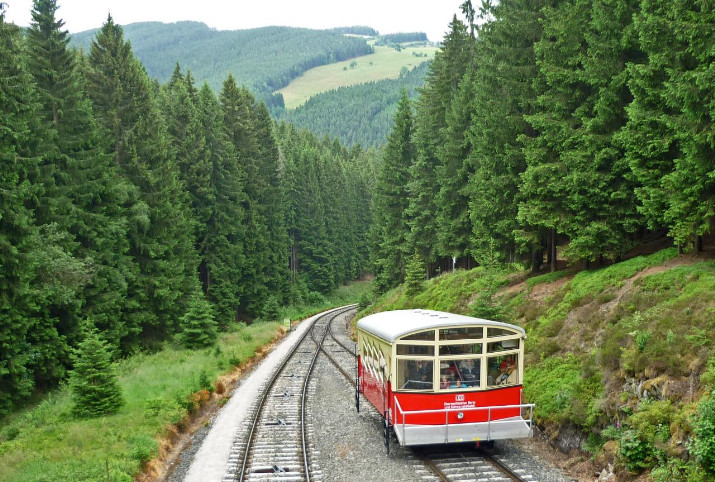 Thüringer Bergbahn, die höchste Standseilbahn der Welt